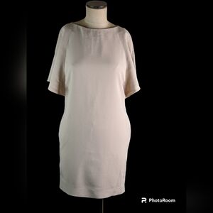 Massimo Dutti Beige Dress W/Pockets, Sz 36/ S, EUC